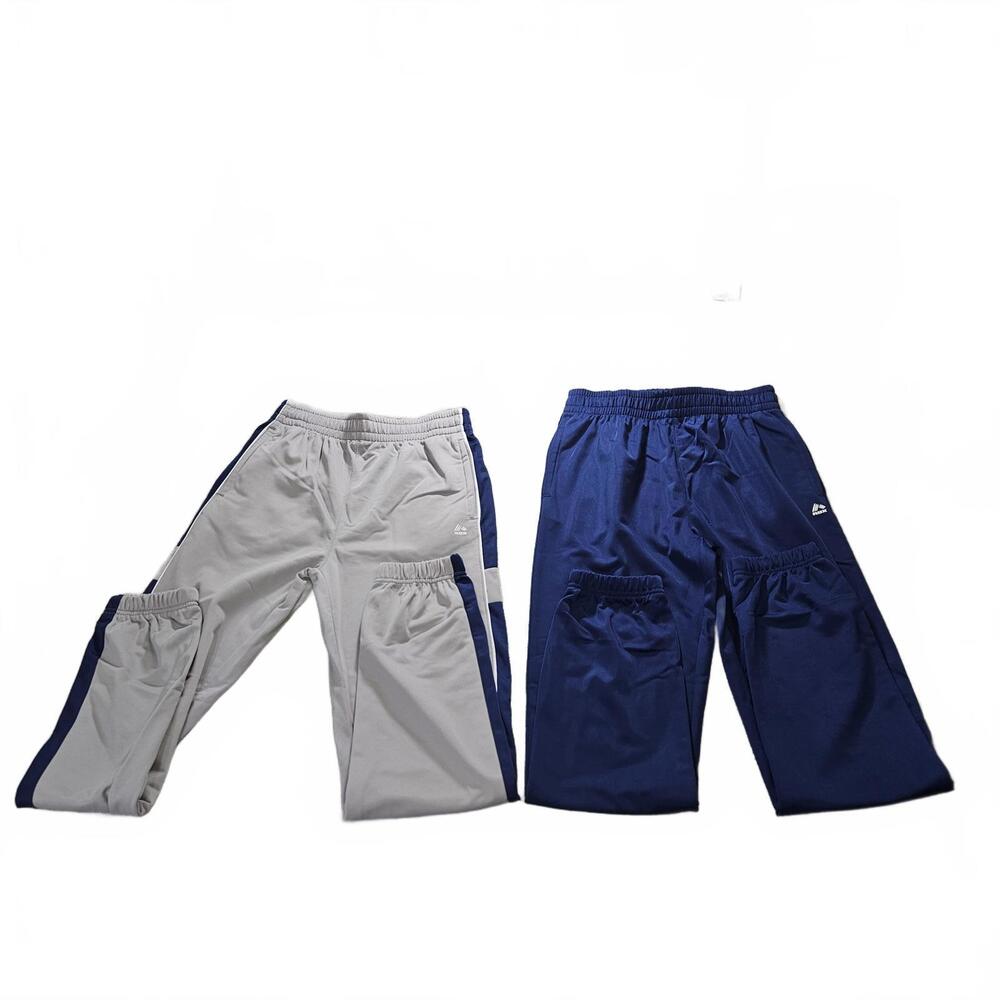 New RBX Live Life Active - 2 Pack Youth Pants, Size L (14/16) Blue & Gray